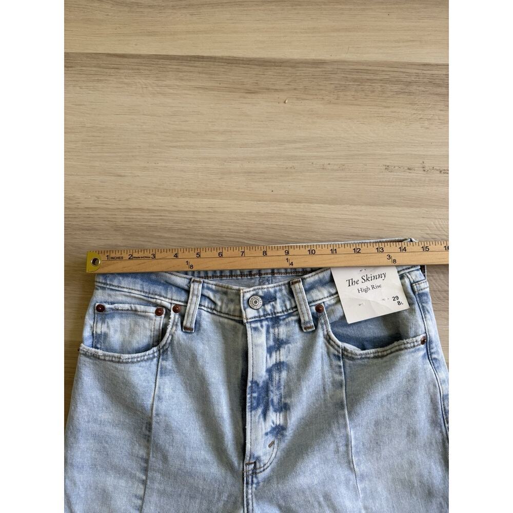 NWT Abercrombie & Fitch Skinny High Rise Split Vent Hem Jean Womens Size 29/8L - Picture 8 of 11